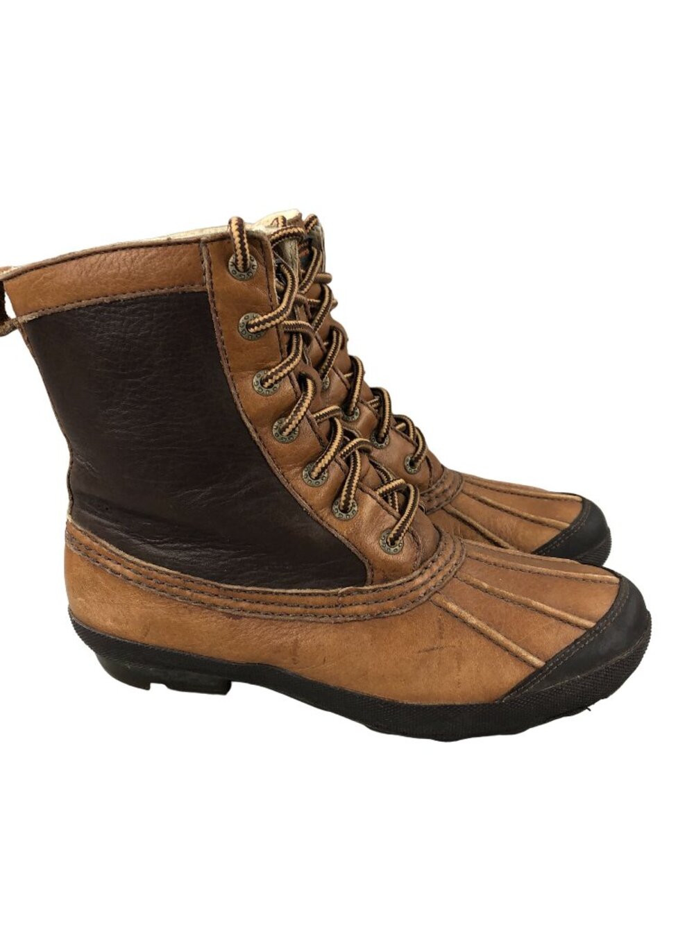 UGG Australia Women's Size 7 Goldeneye Brown Leather Sheepskin Lined Boots 5280
